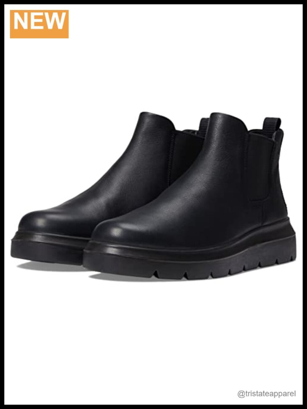 Women's Ankle Chelsea Boots Water-Resistant Leather Fabric Lining